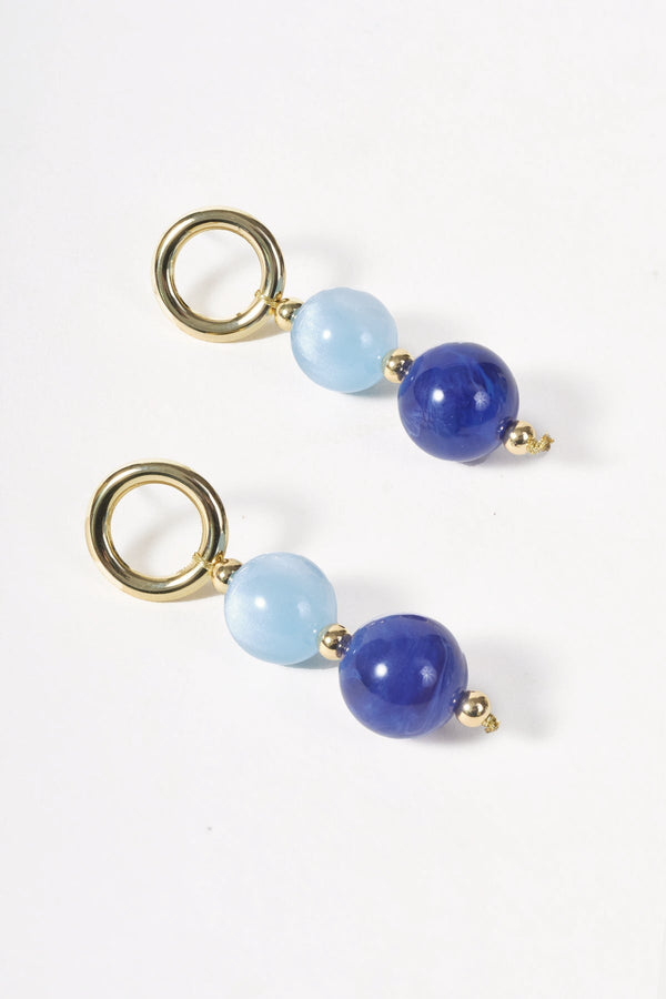 Carraig Donn Blue Beaded Drop Earrings