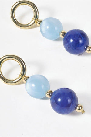 Carraig Donn Blue Beaded Drop Earrings
