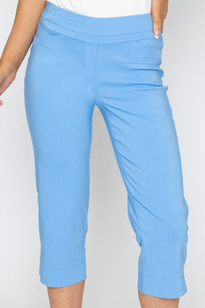 Carraig Donn Blue Bengaline Crop Trousers