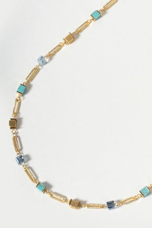 Carraig Donn Blue Cube Beaded Necklace