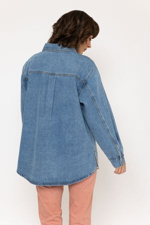 Carraig Donn Blue Denim Cotton Shirt
