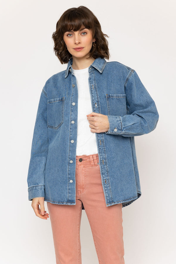 Carraig Donn Blue Denim Cotton Shirt