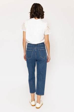 Carraig Donn Blue Denim Polka Dot Jeans
