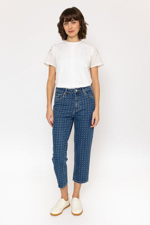 Carraig Donn Blue Denim Polka Dot Jeans
