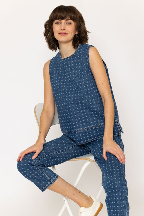 Carraig Donn Blue Denim Polka Dot Jeans