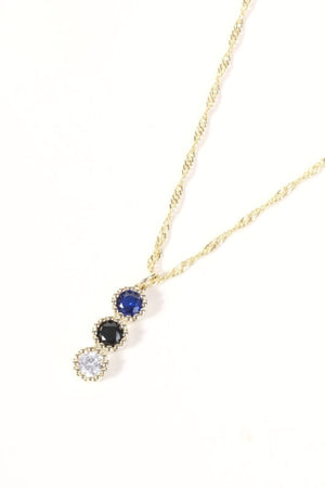 Carraig Donn Blue Drop Stone Gold Necklace
