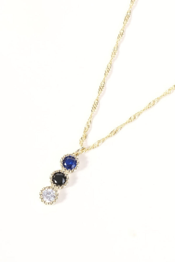 Carraig Donn Blue Drop Stone Gold Necklace