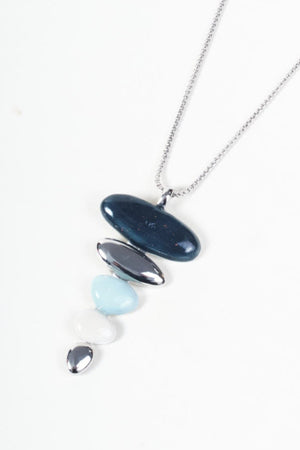 Carraig Donn Blue Five Drop Pendant Necklace
