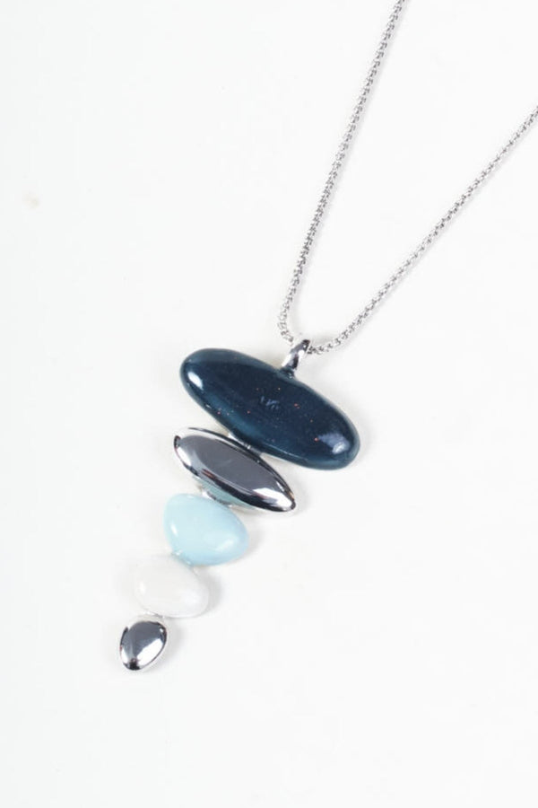 Carraig Donn Blue Five Drop Pendant Necklace
