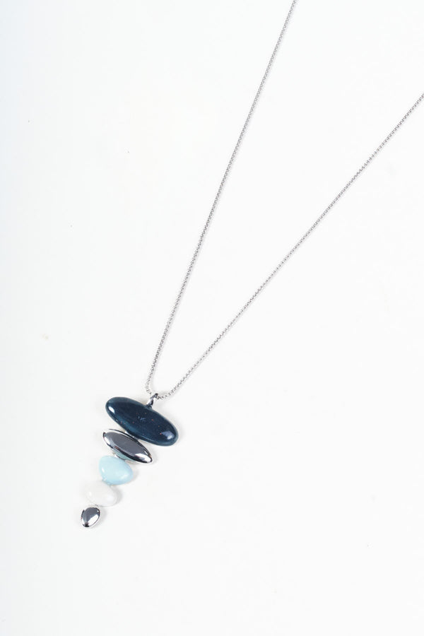 Carraig Donn Blue Five Drop Pendant Necklace