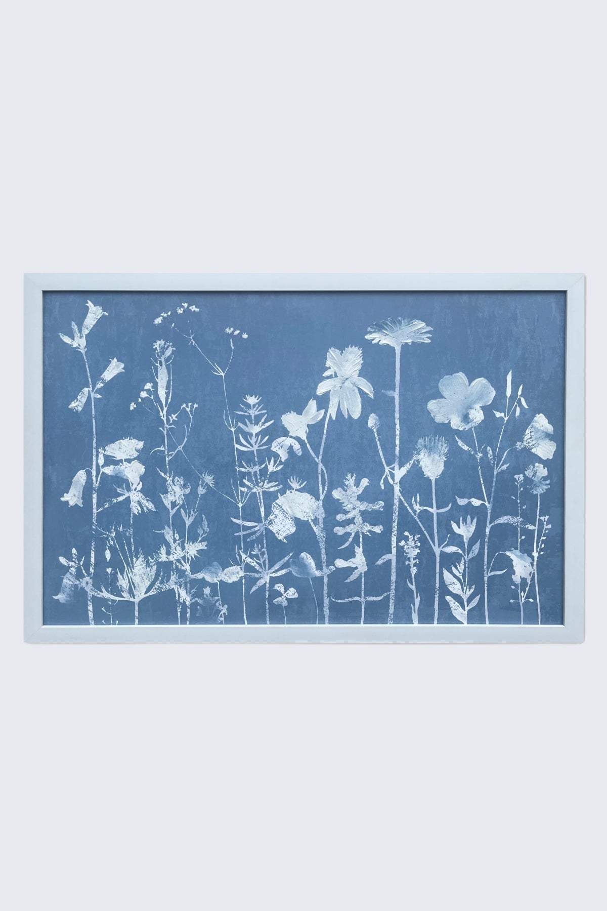 Carraig Donn Blue Floral Meadow Framed Wall Art