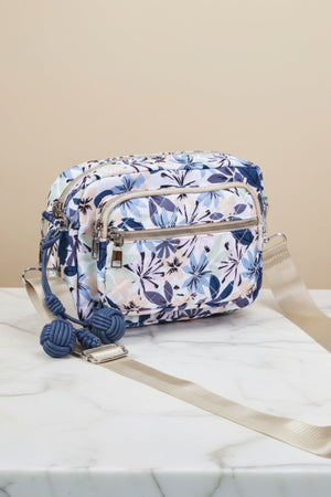 Carraig Donn Blue Floral Print Charm Camera Bag