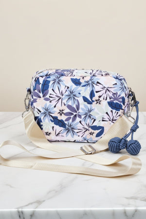 Carraig Donn Blue Floral Print Charm Camera Bag