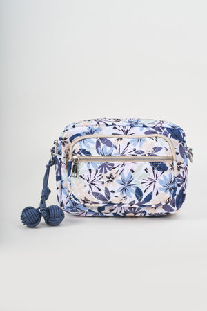 Carraig Donn Blue Floral Print Charm Camera Bag