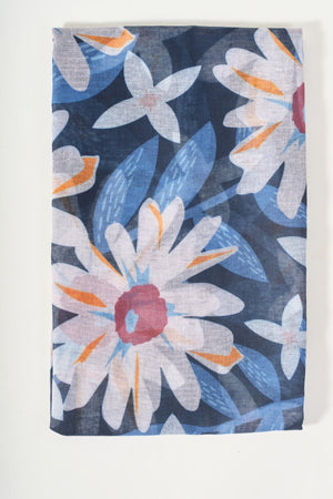 Carraig Donn Blue Floral Print Scarf