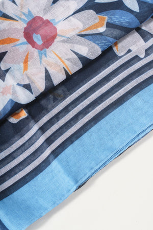 Carraig Donn Blue Floral Print Scarf