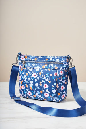 Carraig Donn Blue Floral Printed Crossbody Bag