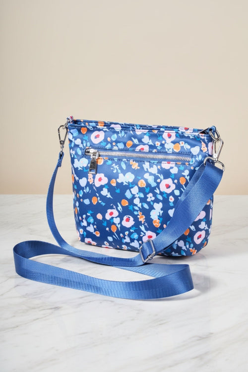 Carraig Donn Blue Floral Printed Crossbody Bag
