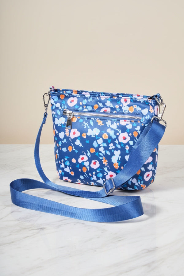 Carraig Donn Blue Floral Printed Crossbody Bag