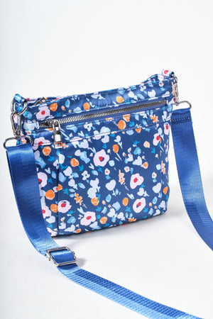 Carraig Donn Blue Floral Printed Crossbody Bag