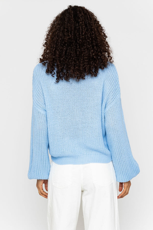 Carraig Donn Blue Flower Applique Cardigan