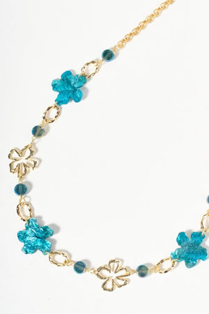 Carraig Donn Blue Flower Bead Necklace