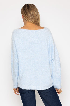 Carraig Donn Blue Fluffy Knit Jumper