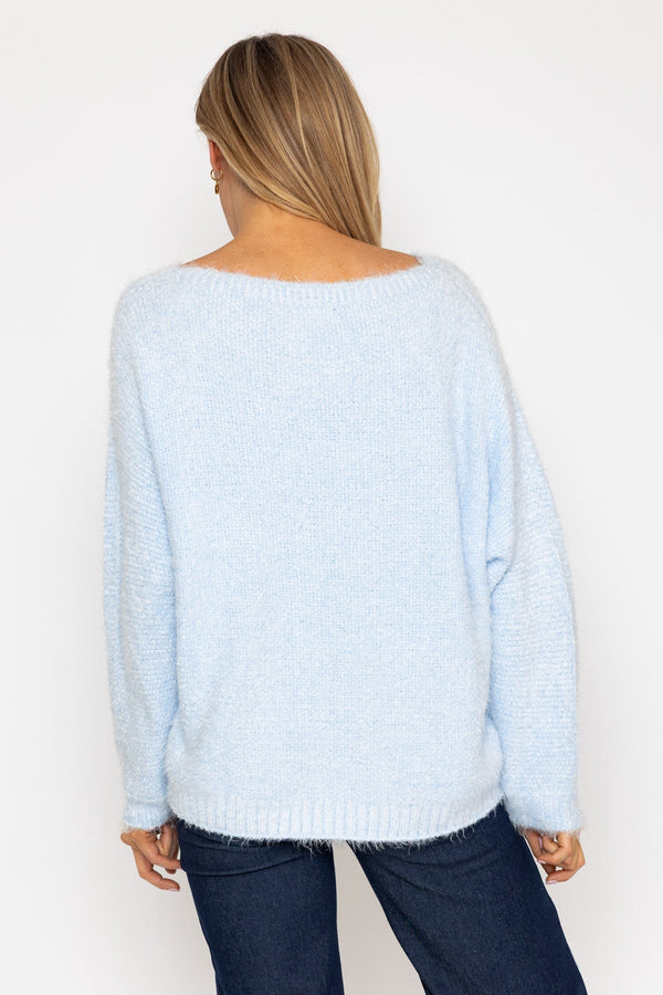 Carraig Donn Blue Fluffy Knit Jumper