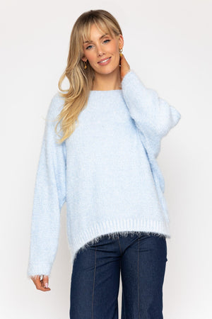 Carraig Donn Blue Fluffy Knit Jumper