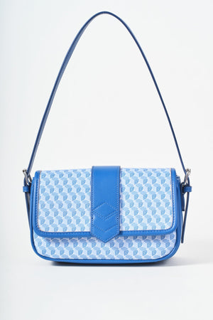 Carraig Donn Blue Geometric Print Shoulder Bag