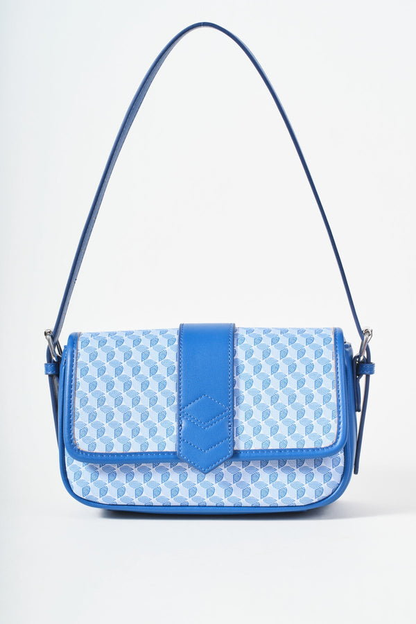 Carraig Donn Blue Geometric Print Shoulder Bag