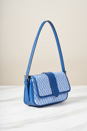 Carraig Donn Blue Geometric Print Shoulder Bag