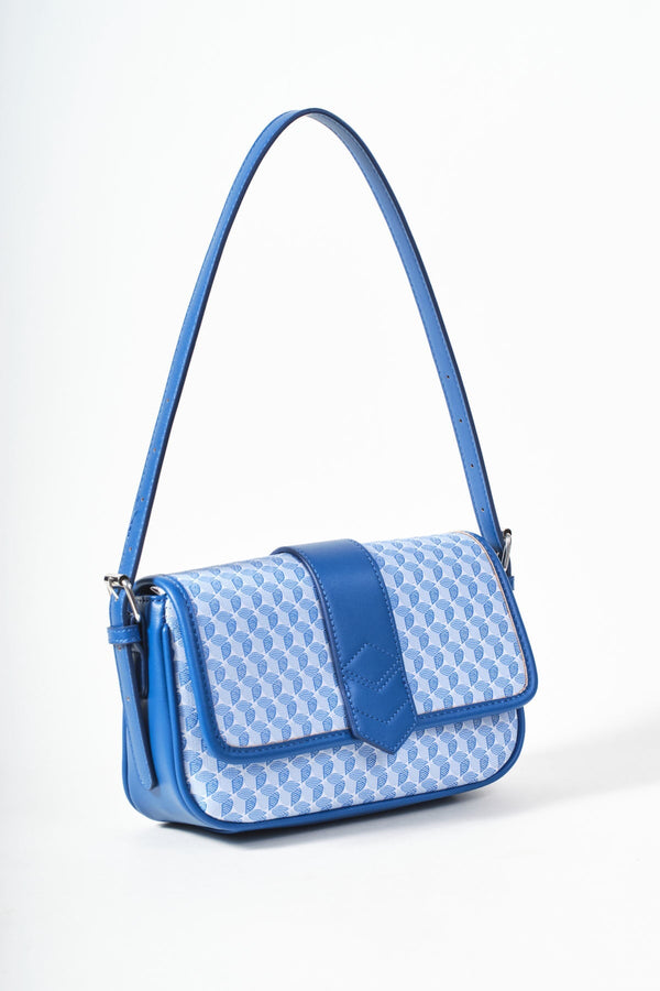 Carraig Donn Blue Geometric Print Shoulder Bag