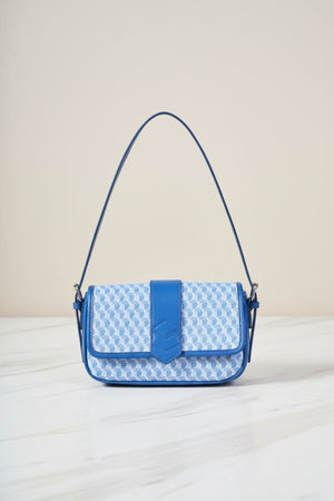 Carraig Donn Blue Geometric Print Shoulder Bag