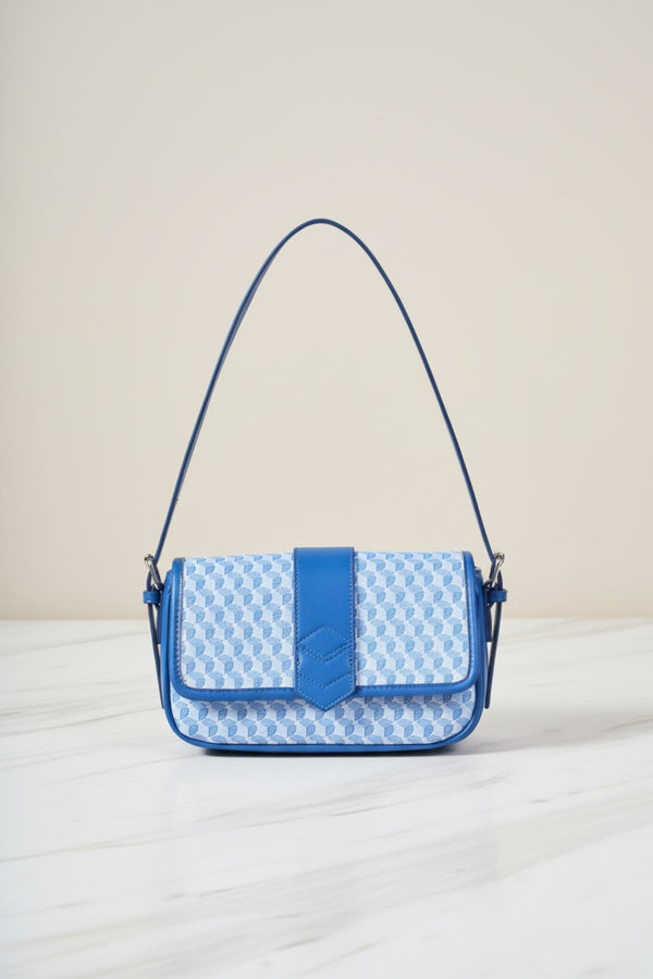 Carraig Donn Blue Geometric Print Shoulder Bag