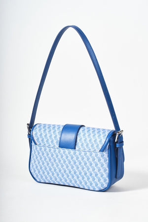Carraig Donn Blue Geometric Print Shoulder Bag