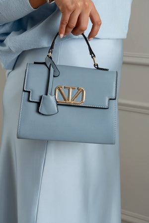 Carraig Donn Blue Grab Handle Flap Bag