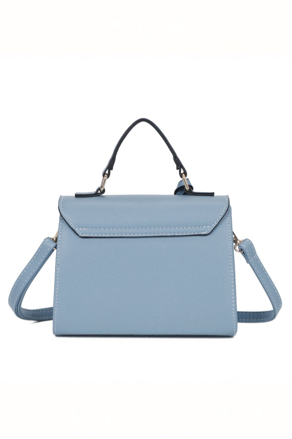 Carraig Donn Blue Grab Handle Flap Bag