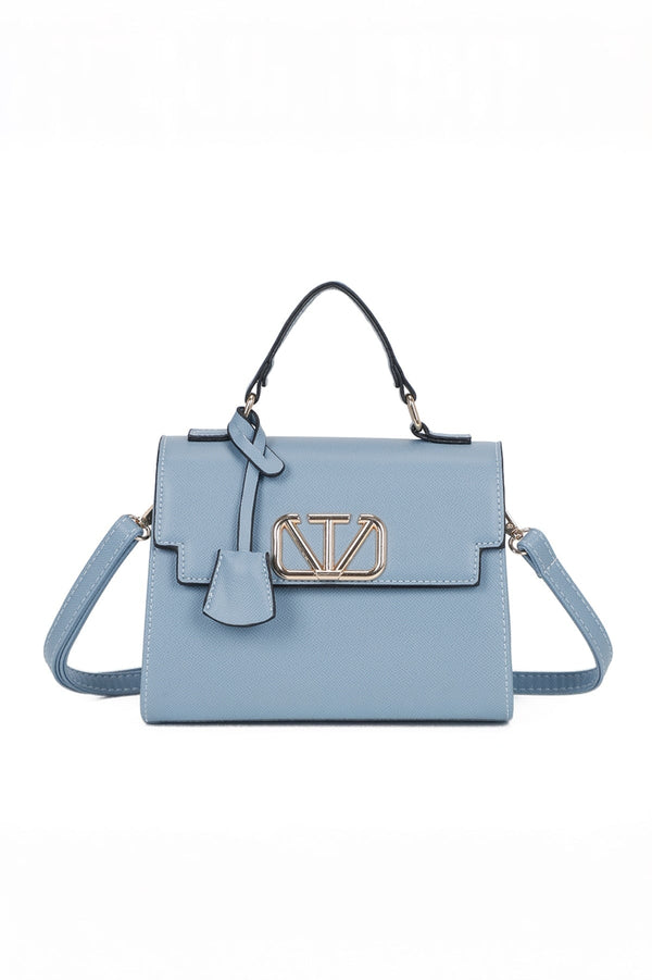 Carraig Donn Blue Grab Handle Flap Bag