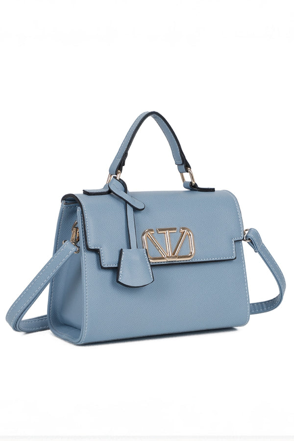 Carraig Donn Blue Grab Handle Flap Bag