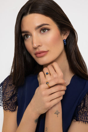 Carraig Donn Blue Lapis Ring Size 7