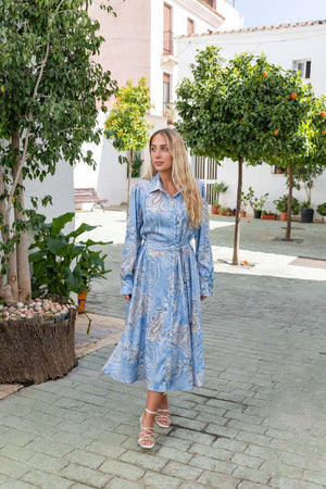 Carraig Donn Blue Mary Midi Dress