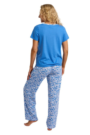 Carraig Donn Blue Palm Print Long Pyjama Set