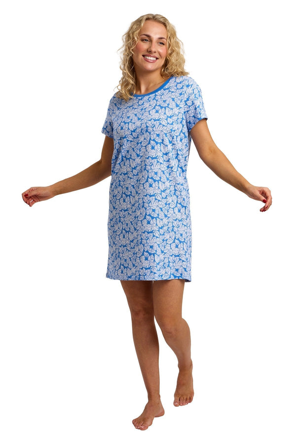 Carraig Donn Blue Palm Print Nightshirt