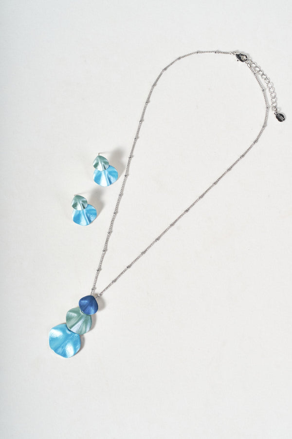 Carraig Donn Blue Petal Double Drop Earrings