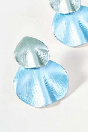 Carraig Donn Blue Petal Double Drop Earrings