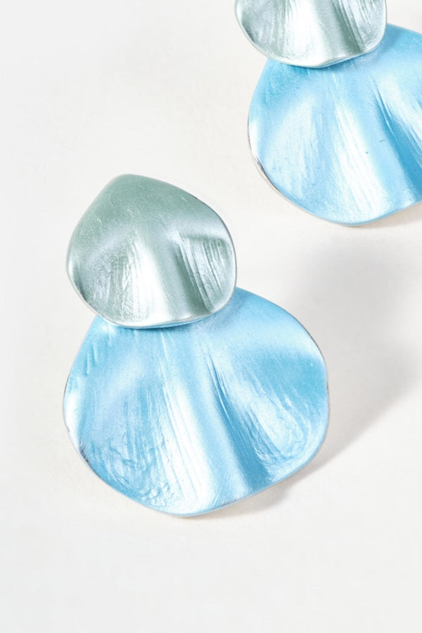 Carraig Donn Blue Petal Double Drop Earrings