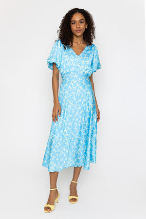 Carraig Donn Blue Print Jade Midi Dress