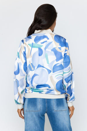 Carraig Donn Blue Printed Bomber Jacket