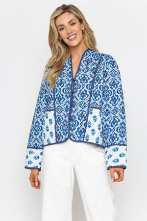 Carraig Donn Blue Printed Cotton Jacket